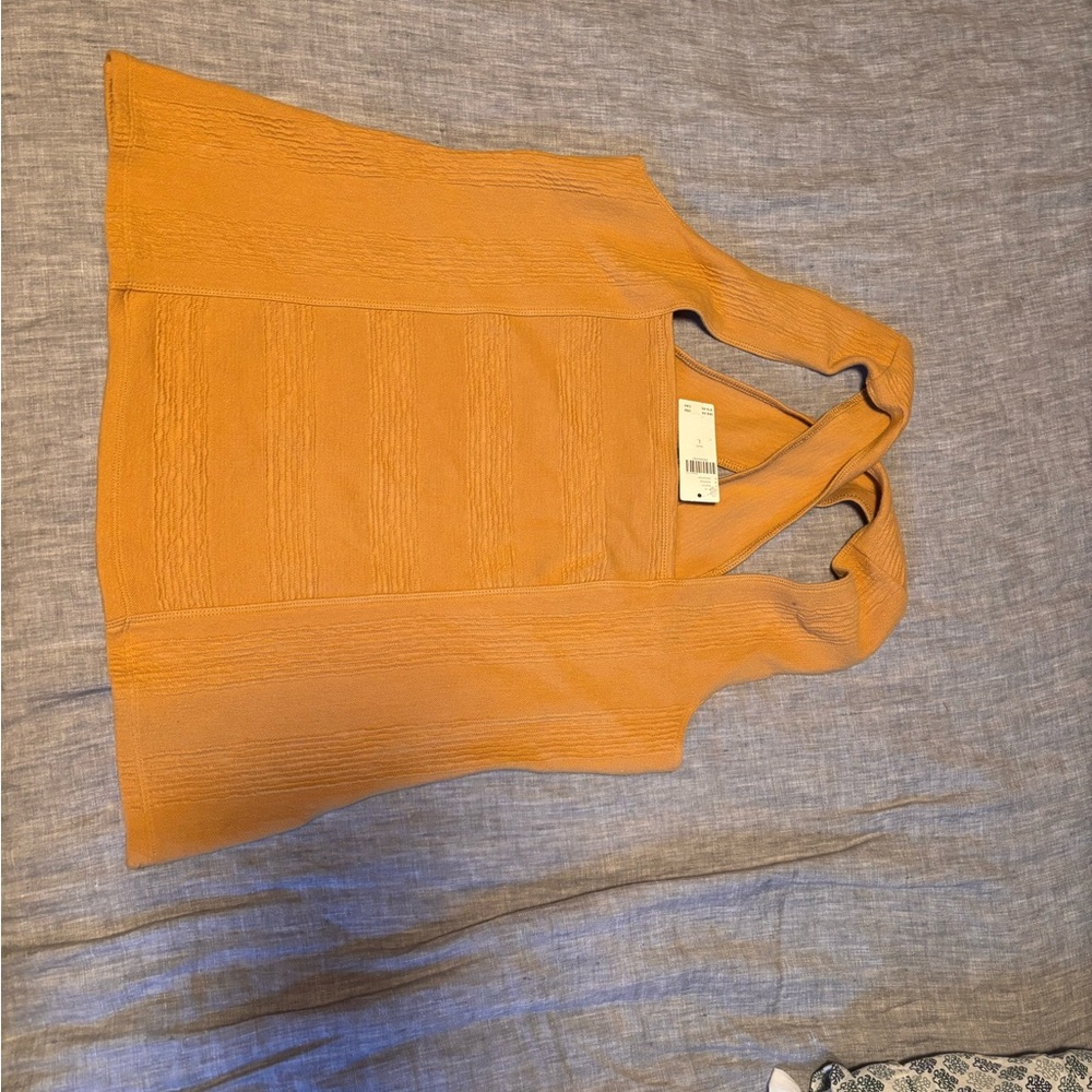Anthropologie Mustard Sleeveless Top